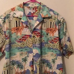 Hawaiian print men’s shirt Pierre Cardin